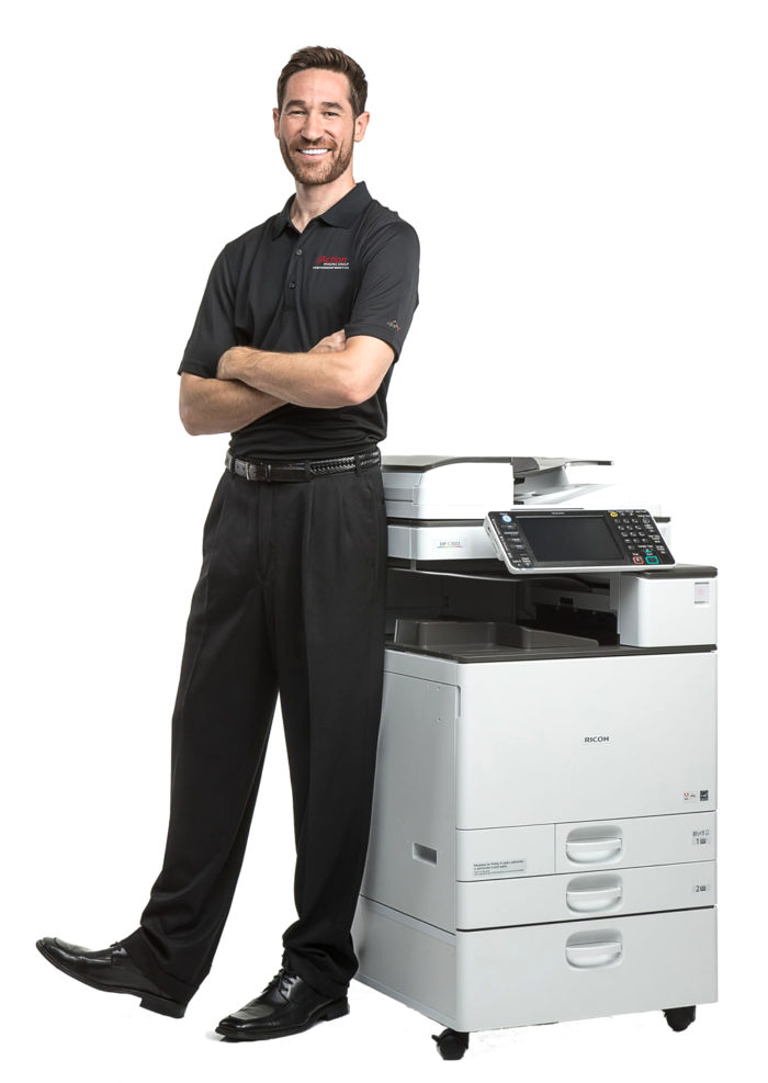 AIG Employee with Printer 700x987